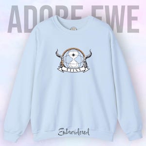 Kpop Embroidered Sweatshirt, Ateez Sweater, Unisex Heavy Blend Crewneck, Atiny Jumper, Music Fan Gift, Embroidered Pullover, Kpop Merch
