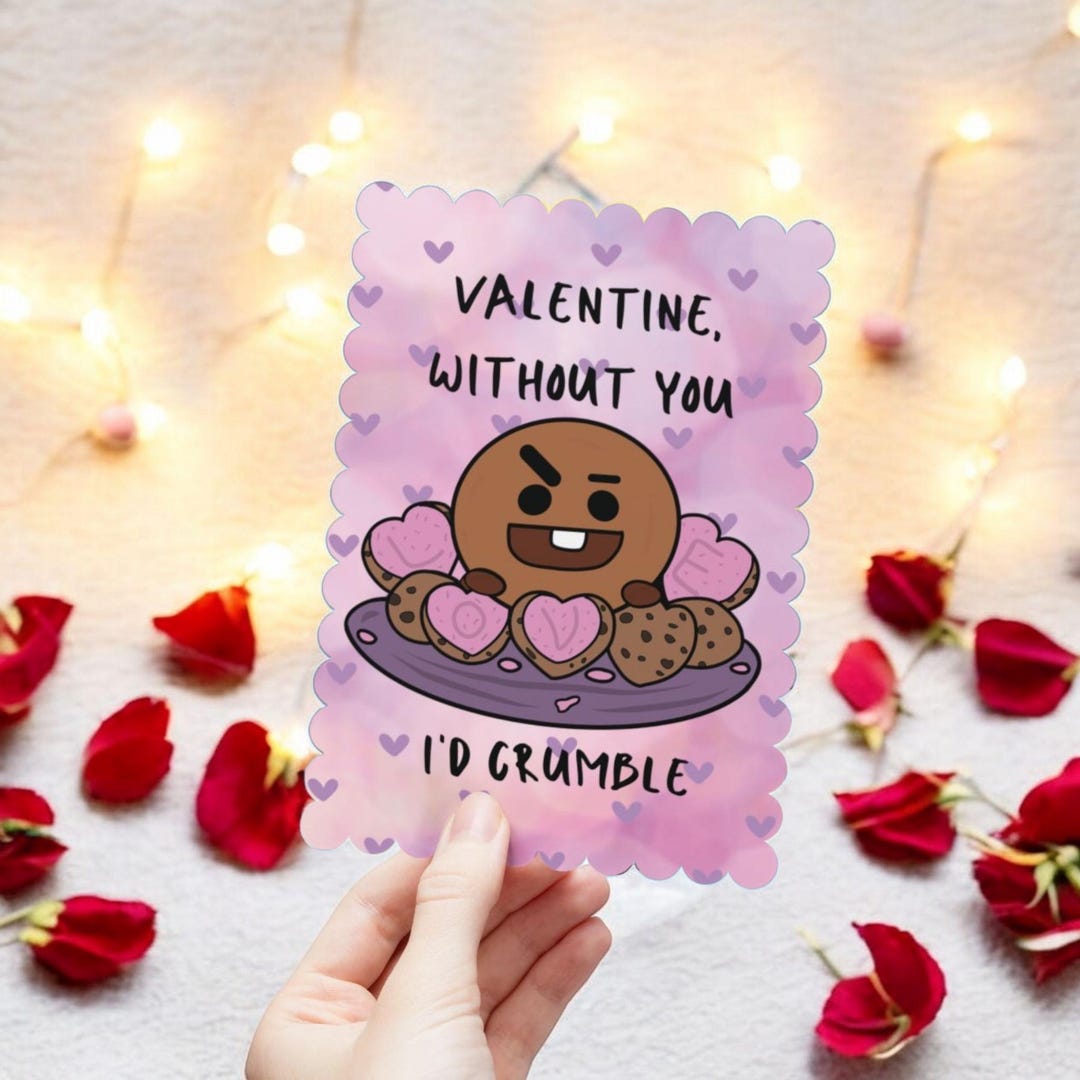Shooky Note Shooky BT 21, BTS Suga Inspired, Min Yoongi, Kpop Valentine Card, 5x7 ...