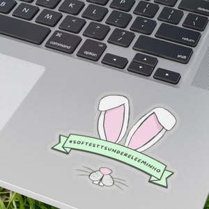 Stays Softest Tsundere - Aufkleber, Vinyl Sticker, wasserfest, Minho, Lee Weiß, Bunny, Stay, K-Pop, Korean Pop, Boy Group, NICHT wasserdicht