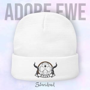 Embroidered Knit Beanie, Ateez Fan Gift, Atiny Winter Hat, Custom Embroidery, Kpop Fashion