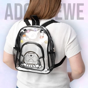 Mochila transparente ATINY para estádio, inspirada em Ateez Aniteez, bolsa transparente para shows, bolsa transparente, itens essenciais para shows, presente para fãs de K-pop, produtos feitos por fãs