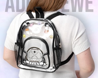 ATINY Klarer Stadionrucksack, Ateez Aniteez inspiriert, Klare Konzerttasche, Transparente Tasche, Konzertzubehör, Kpop-Fangeschenk, Fanmade Merch