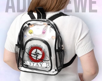 STAY Clear Stadium Backpack, Stray Kids Skzoo Inspired, Clear Concert Bag, Transparent Bag, Concert Essentials, Kpop Fan Gift, Fanmade Merch