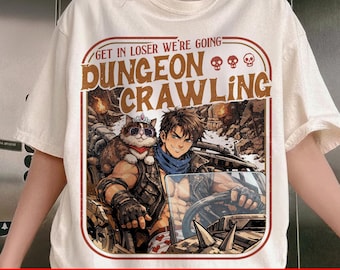 Dungeon Crawling Vintage Meme Digital Png, Sci-Fi Book Meme Inspired Fan Art, Carl Princess Donut Graphic Png 28326DN16