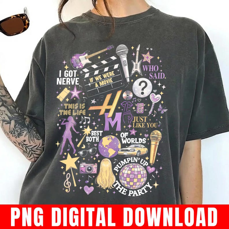 Imagem PNG retrô da Hannah Montana comemorando 20 anos, estrela do Disney Channel em PNG para download instantâneo, design do Magic Kingdom Disneyland 28326DN17 imagem 9