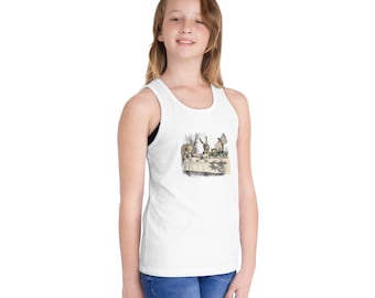 Iconic Kid's Summertime Tank Top Alice in Wonderland Tea Party