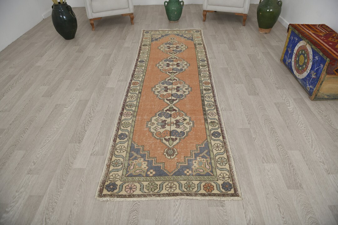 2.9 X 9.0 Feet, Vintage Looks Anatolia Runner Rug, Oushak Cappadocia ...