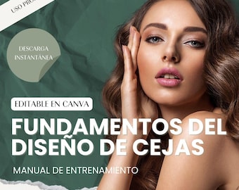 Manual de formación esencial en diseño de cejas para artistas de PMU: totalmente editable y personalizable