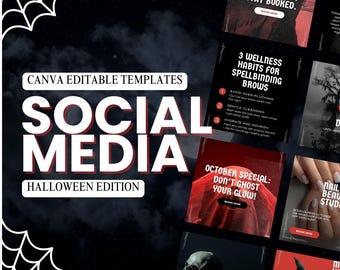 Halloween Beauty Boss – Instagram Canva Templates (30 Vertical Posts)