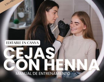 Master Henna Brows con el Manual de Entrenamiento Editable y eBook de Debi Brows