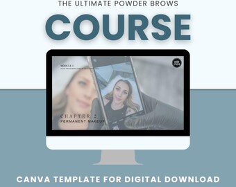 Powder Brows Mastery Course – Editable Canva Training Manual (235 Pages)