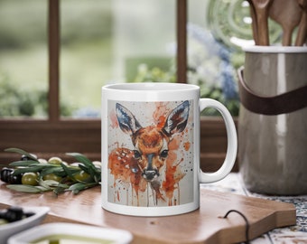 Cup - Motif Deer Watercolor -2-