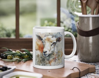 Cup - Motif Goat Watercolor -1-