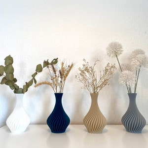 Spiral vase Decorative vase Dried flower Rippled look 3D printing image 2