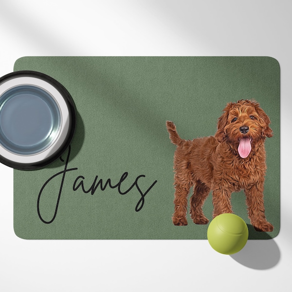 Personalised Custom Artwork Anti Slip Dog Cat Mat Dog food personalized dog placemat dog bowl