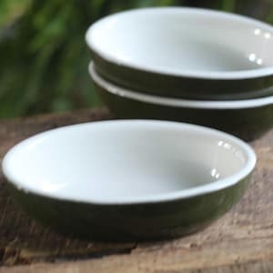 Vintage Hall Forest Green Oval Baking Dishes Set, Cottage Kitchen Decor