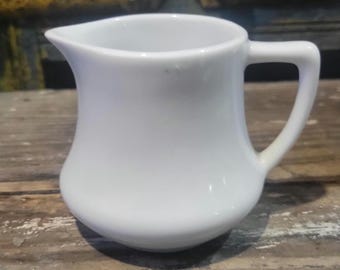 Vintage White Ironstone Look Mini Creamers, Sold Individually