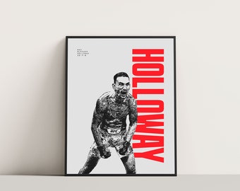 Max Holloway Minimalist Poster, MMA Fighter from UFC | Printable | Wall Art