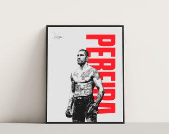 Alex 'Poatan' Pereira Minimalist Poster, MMA Fighter from UFC | Printable | Wall Art