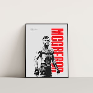 Conor Mcgregor Minimal Poster, the Notorious, MMA Fighter From UFC ...
