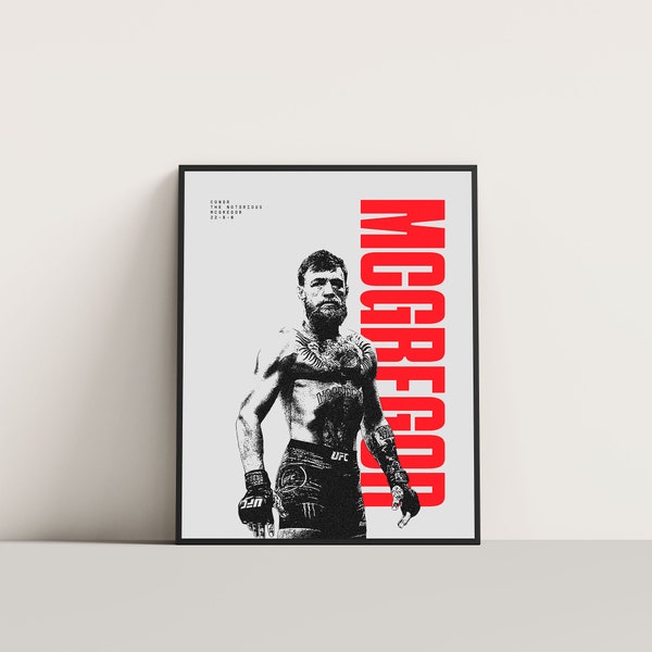 Conor McGregor Minimal Poster, The Notorious, MMA Fighter from UFC | Printable | Wall Art