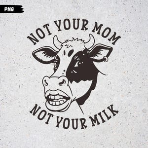 Funny Cow Clipart PNG: Vegan Animal Rights Poster Design