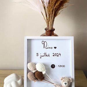 Cornice nascita personalizzata - Regalo nascita - Idea regalo - Decorazione cameretta - Decorazione parete