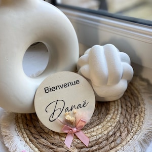 Carte de bienvenue - carte de naissance - bienvenue bébé - carte en bois - annonce naissance