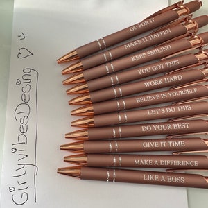 Kugelschreiber Gravur rosegold |Motivation|Gravur|schwarze Tinte|Touchscreen|Schreibgerät