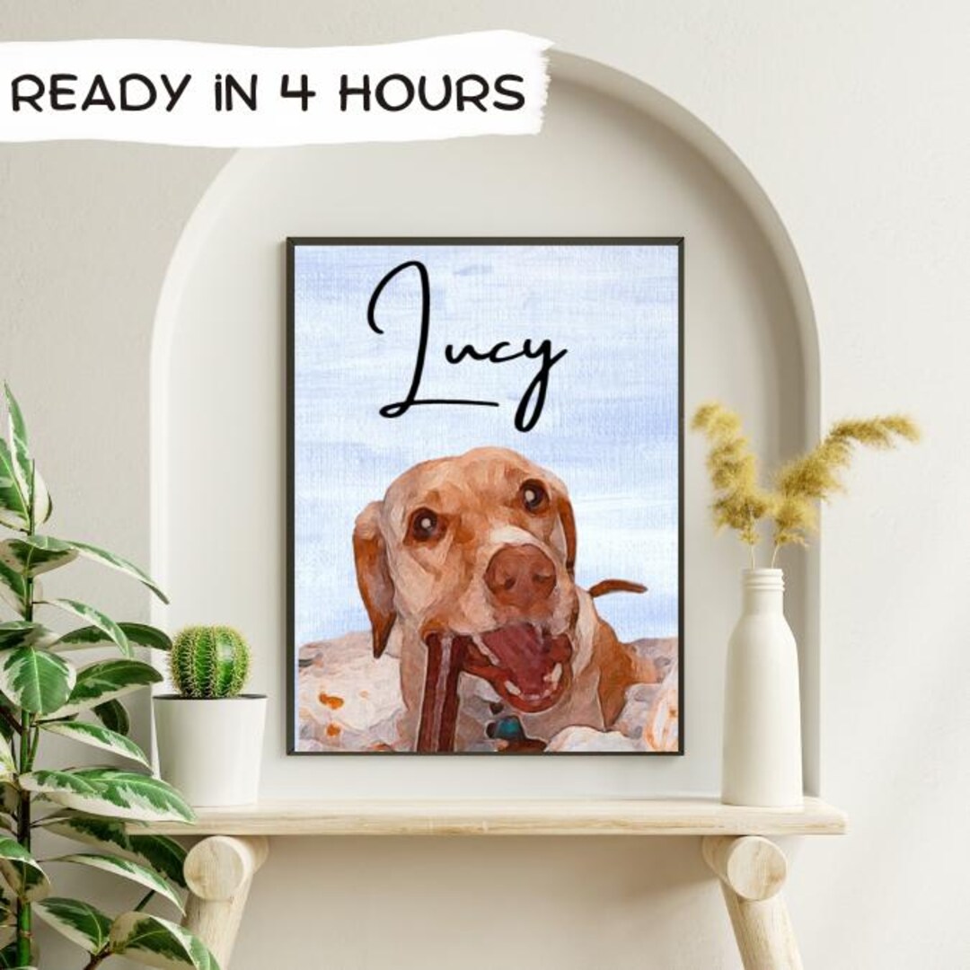 Personalized Pet Portrait: Custom Dog & Cat Art (digital Download ...