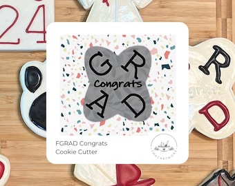 Graduation Cap Hat Flowers Floral Cookie Cutter