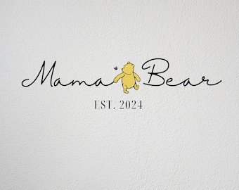 Mama Bear Hunny Pooh Png, Personalized Mama Bear Png, Custom Mama Bear Png, Hunny Bear Png, Mama Gift Png, Mama Hunny Bear Png, Custom