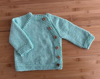 Baby sweater in mint green