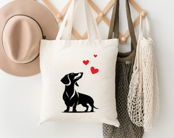 Dachshund Tote Bag, Dachshund Bag, Dachshund Gift, Dachshund Jute Bag, Dachshund Shopping Bag, Dachshund Bag, Dachshund Mom Gift,