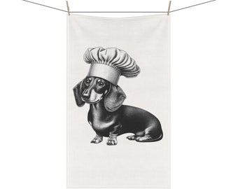 Dachshund towel, dachshund kitchen towel, dachshund decoration, dachshund cook, dachshund kitchen accessory, gift for dachshund owners