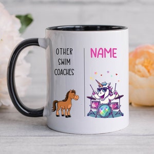 Swim Coach Coffee Mug, Personalized Gift for Coach, Swim Teacher Cup, Swimming Coach Gift, Aquatics instructor Gift, Coach Appreciation Gift