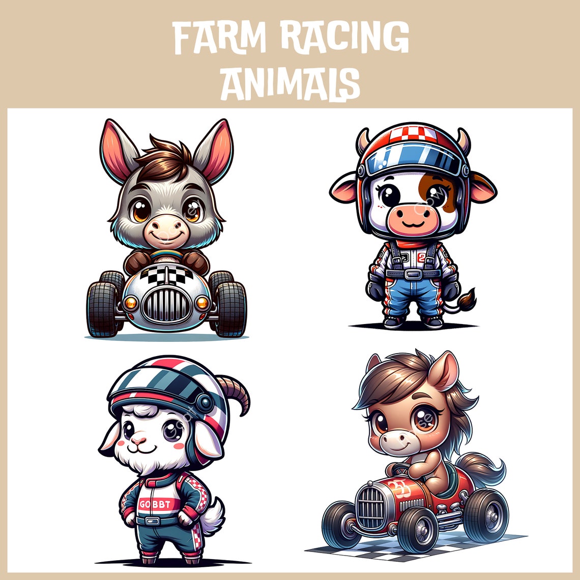 Farm Racing Animals Clipart Farm Racing PNG Download Farm Animals ...