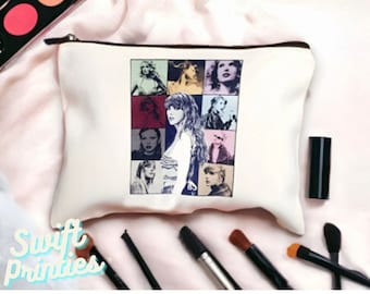 Borsa per il trucco Taylor / Regalo per i fan di Swiftie / Organizzatore di cosmetici da viaggio per ragazze / Astuccio per matite Taylor Version / Portafoglio in lino / Taylor Eras Tour Merch