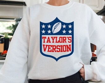 Felpa da calcio versione Taylors / Felpa da calcio TS / Camicia regalo per tifosi Swift di calcio / Fidanzato Taylor Swift NFL / Regalo Merch TS