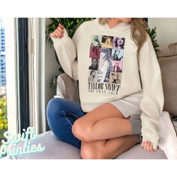 Sweat à capuche Taylor Eras Tour | Sweat-shirt TS 1989 | Produits dérivés Swiftie | Produits dérivés Taylor | Cadeau pour les fans de Taylor | Lover Eras Tour Folklore Toujours plus de réputation