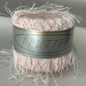KFI Flutter Eyelash Yarn Ballet Slipper Pink Fun Fur Pink Novelty Yarn Crochet Knitting Crafts