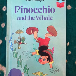 Vintage Disney Book - Pinocchio and the Whale 1977