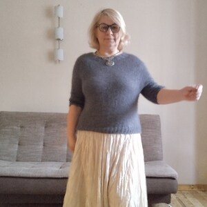 Handcrafted sweater, Oversized M, one-of-a-kind, gift, warm knitted sweater