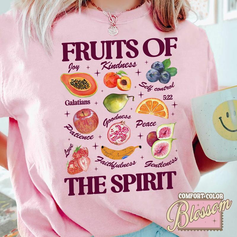 Boho Christian Shirt Fruits of the Spirit Shirt, Fruits and Gifts of ...