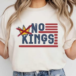 No Kings Shirt, Anti Trump Shirt, Democracy has no kings in America shirt, anti maga shirt, Liberal tshirt, resist shirt, Political Merch