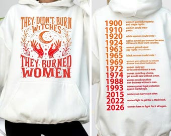 2026 They Didn't Burn Witches They Burned Women Shirt, Feminist Shirt, Activist Hoodie, Empowerment Sweatshirt