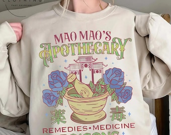 Apothecary Poisons Tee T-Shirt, Japanese Graphic Tees, Anime Sweatshirt, The Apothecary Diaries Gift, Vintage Shirt, Unisex Cotton Hoodie