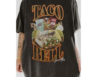 Taco Bell 90s Bootleg Tee For Women, man, Taco Bell Hoodie, Taco Bell 90&#39;s Bootleg T-shirt, Unisex Sweatshirt, Menswear, Womenswear