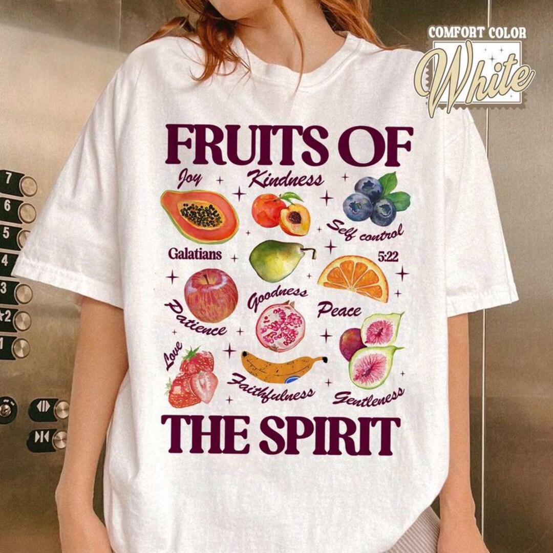 Boho Christian Shirt Fruits of the Spirit Shirt, Fruits and Gifts of ...