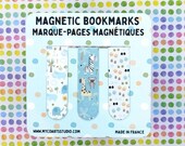 Wild Animal Magnetic Bookmarks, Set of Three Cute Safari Bookmarks, Nature Theme Bookmark, Zoo Animal Reader Gift, Kid's Animal Page Marker